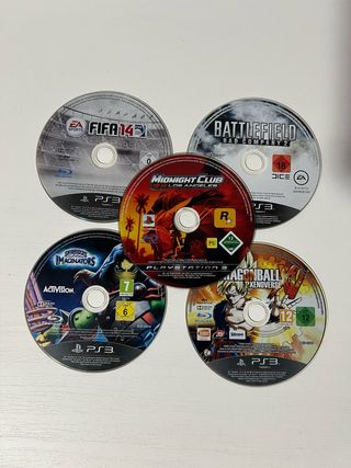 Lote 5 Juegos PS3 SIN CAJAS