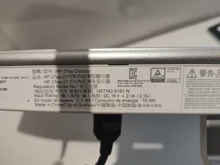 Monitor HP 27ea Plata