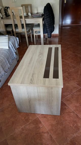Mesa de centro elevable madera