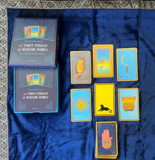 Tarot Persa Madame Indira Kit Lujo Nuevo Oro