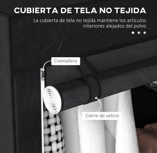 Guardaroba in tessuto nero