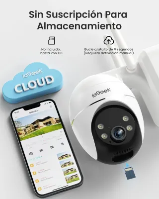 Cámara Vigilancia WiFi Exterior ieGeek 9000mAh
