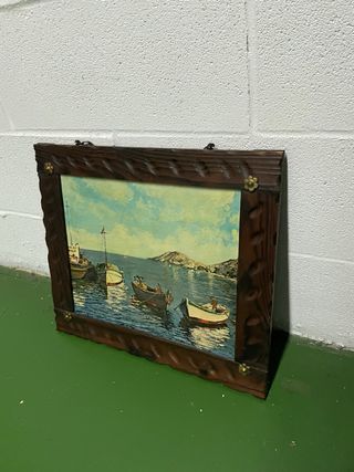 Cuadro marinero madera y metal