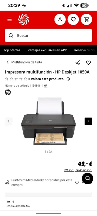 Impresora Escáner HP Gris