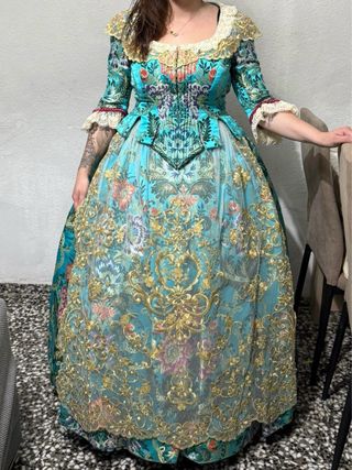 Traje de Fallera Talla 38 Azul  Precio negociable