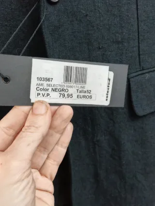 Americana negra fina Talla 52 NUEVA