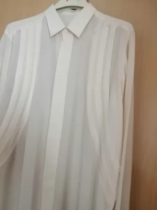 Camicia uomo bianca 100% seta