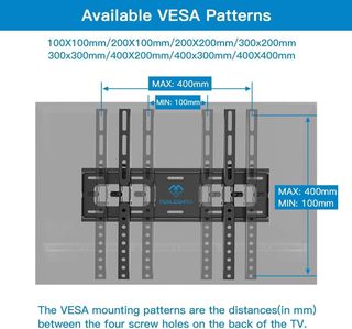 Soporte TV Pared PERLESMITH Inclinable – 26” a 65”