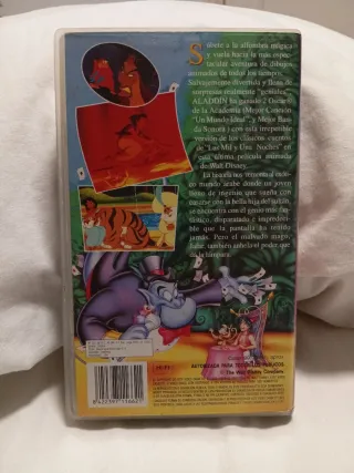 Película VHS Disney Aladdin (Español)