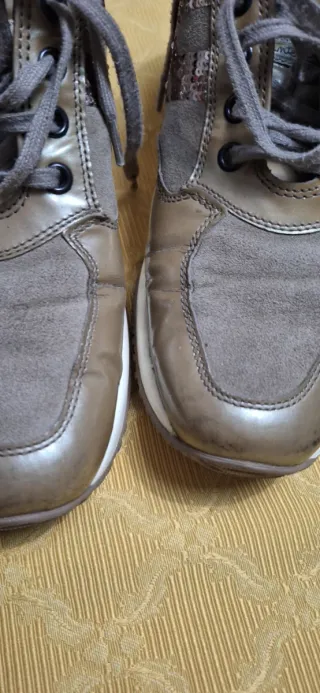 Hogan Scarpe Donna Paillettes Marrone Oro