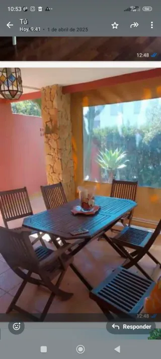 Mesa y 4 Sillas de Jardín Plegables, teka la Marca