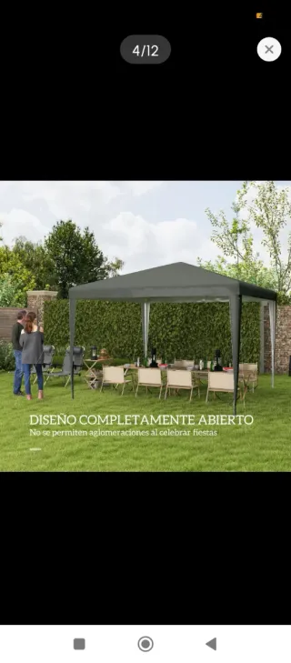 Tenda smontabile da giardino grigia