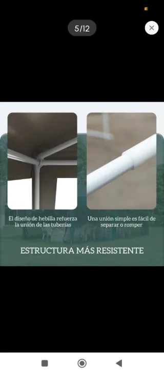 Tenda smontabile da giardino grigia