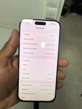 iPhone 16 Pro Max 256GB Como Nuevo