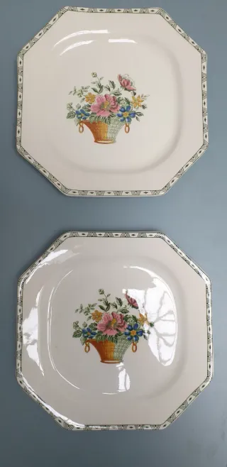 2 Vassoi e 2 Piatti Cartuja Pickman