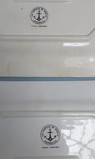 2 Vassoi e 2 Piatti Cartuja Pickman