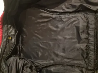 Casaco de cabedal Miline Moto Preto/Vermelho