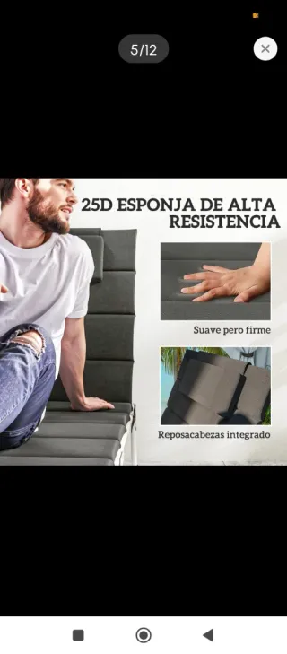 Cuscini per sdraio da giardino (2 unità)