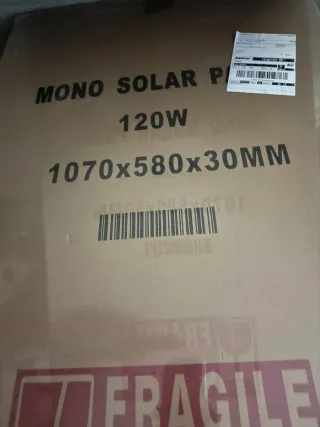 2 Placas Solares Monocristalinas 120W Nuevas