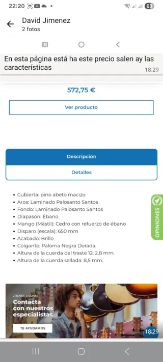 Guitarra flamenca casi sin usar