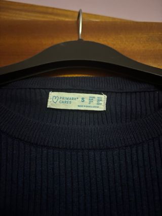 Jersey canalé azul marino