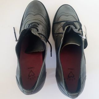 Aces London Sapatos Salto Brogue Cinza Tam 38