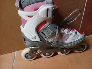 Patines en línea Oxelo rosas y grises