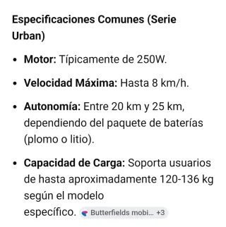Libercar Urban Scooter Eléctrica Roja.Con garantía