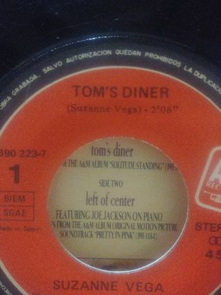 Vinilo Suzanne Vega - Tom's Diner