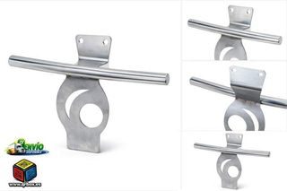 REPOSAPIES DE PARED CROMADO