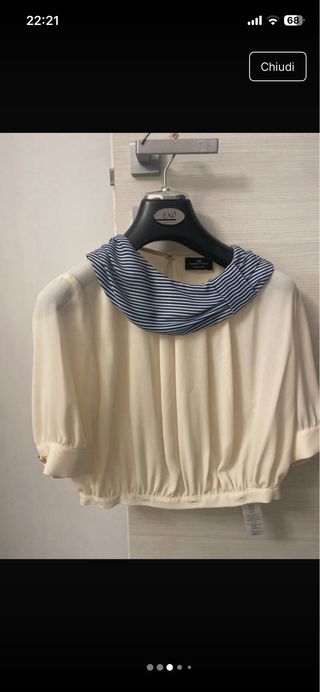 Vestito Elisabetta Franchi Beige e Blu