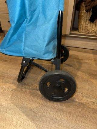 Carrito compra plegable tela y metal