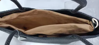 Bolso diseño trenzado negro nuevo