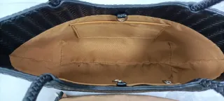 Bolso diseño trenzado negro nuevo