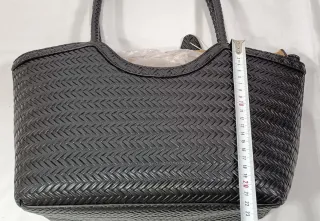 Bolso diseño trenzado negro nuevo