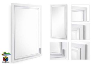 ESPEJO MADERA BLANCA REF.49