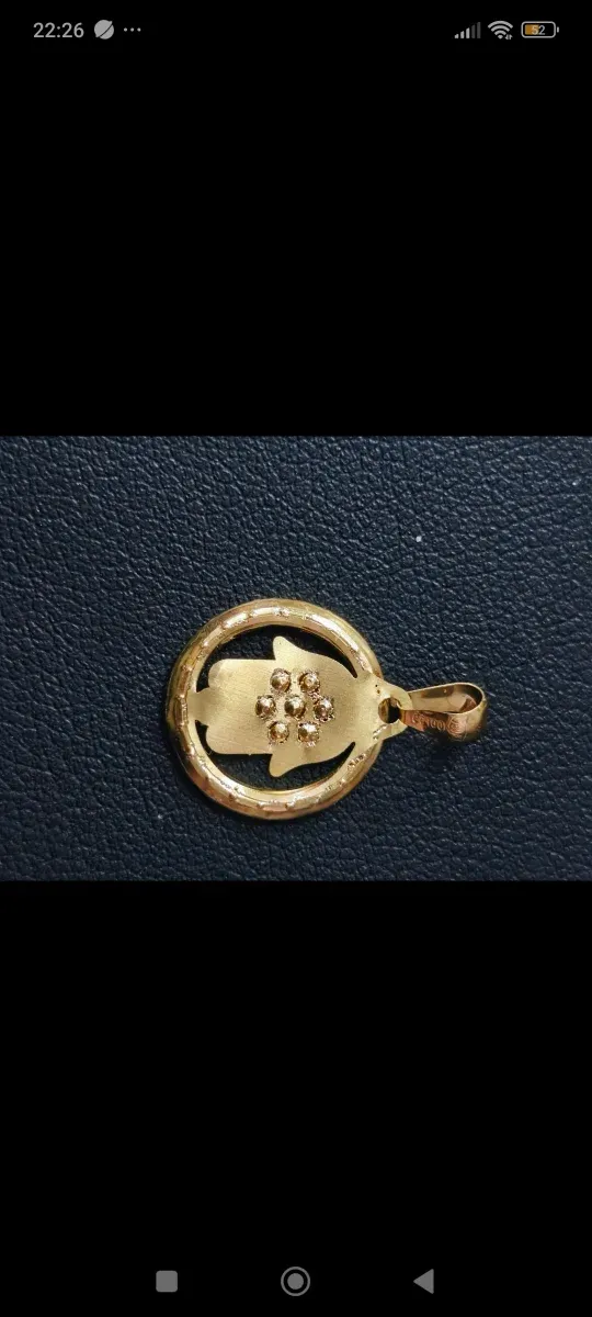 Colgante Oro 18k Mano Fátima  Circonitas