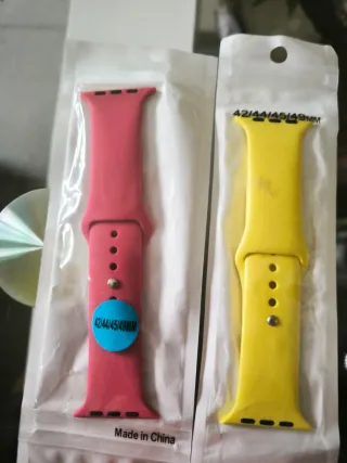 Correas Apple Watch 42/44/45/49mm Rosa y Amarillo