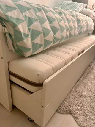 Cama nido blanca con colchón