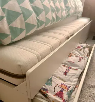 Cama nido blanca con colchón