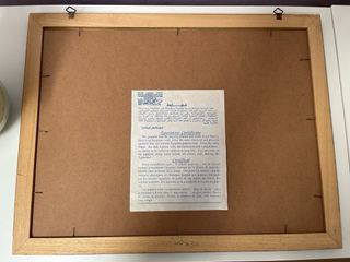 Quadro papiro egizio con cornice legno