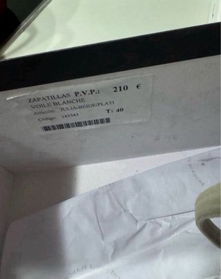 Voile Blanche Zapatillas Piel Beige Talla 40