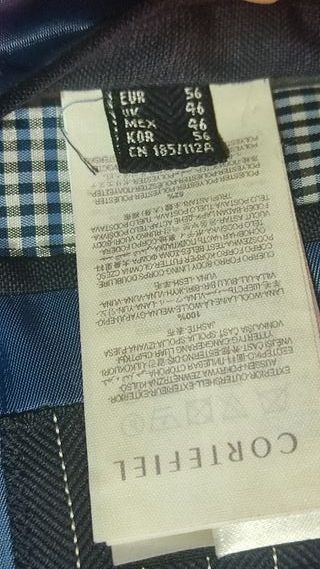 Traje Cortefiel Chaqueta y Pantalón XL