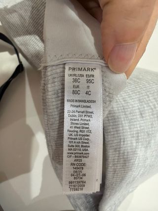 Sujetador lactancia Primark (2 uds)
