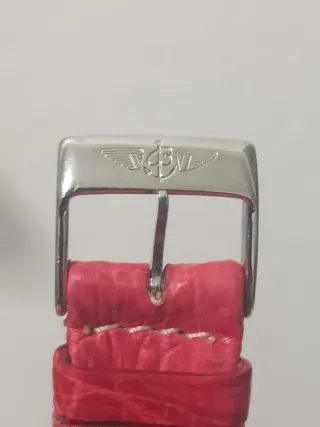 Cinturino Breitling Pelle Rosa Fibbia Argento