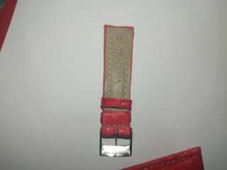 Cinturino Breitling Pelle Rosa Fibbia Argento