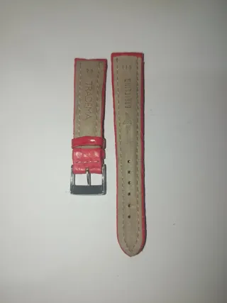 Cinturino Breitling Pelle Rosa Fibbia Argento