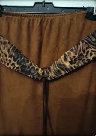 Conjunto Falda y Blusa Marrón Animal Print