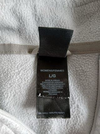 the north face pile zip woman size L white