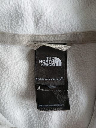 the north face pile zip woman size L white